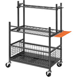 VEVOR Garden Tool Organizer, 16 Slots with Hooks, Yard Tool Tower Rack with Wheels for Garage Organization and Storage, Hold Long-Handled Tool/Rake/Broom, Metal Tool Stand Holder for Shed, Outdoor - Extra Image