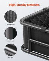 VEVOR Rear Bike Basket Large Bicycle Basket with Cargo Net Rainproof Cover Liner - 45-Degree Angle