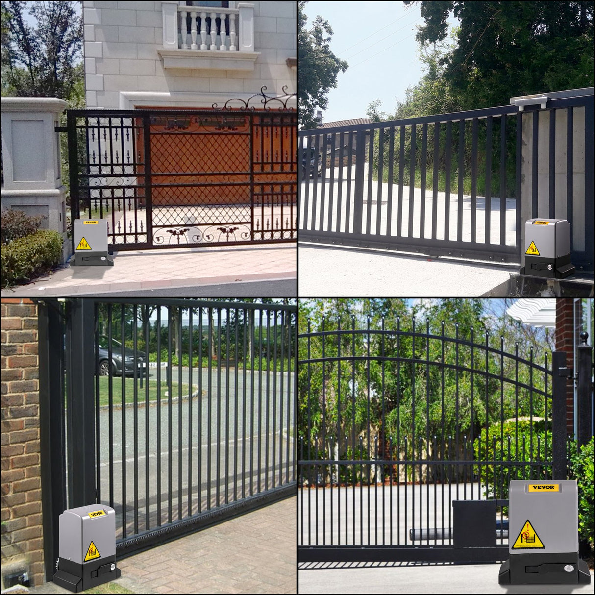 VEVOR Sliding Gate Opener, 1800 KG 4 m, Automatic Sliding Gate with 4 Remote Controllers & APP Control, Electric Rolling Driveway Slide Gate Motor,
