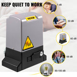 VEVOR Sliding Gate Opener Automatic Sliding Gate 1800 KG 4 Remote & APP Control - 45-Degree Angle