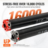 VEVOR Garage Door Torsion Springs Pair of 0.218 x 2 x 23inch with Winding Bars - Top-Down View