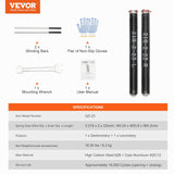 VEVOR Garage Door Torsion Springs Pair of 0.218 x 2 x 23inch with Winding Bars - Close-Up Angle