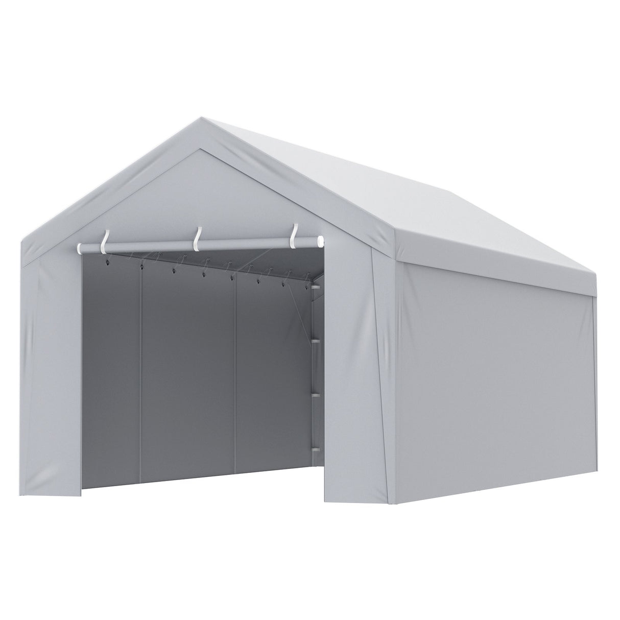 VEVOR Carport Replacement Canopy Cover Top + Side Wall 10 x 20 ft, Garage Tent Shelter Tarp Heavy-Duty Waterproof & UV Protected, Easy Installation