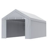 VEVOR Carport Replacement Canopy Cover Top + Side Wall 10 x 20 ft, Garage Tent Shelter Tarp Heavy-Duty Waterproof & UV Protected, Easy Installation