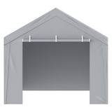 VEVOR Carport Replacement Canopy Cover Top + Side Wall 10 x 20 ft, Garage Tent Shelter Tarp Heavy-Duty Waterproof & UV Protected, Easy Installation