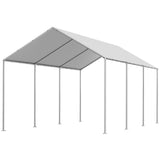 Carport Replacement Canopy, 6 x 3 m Potable Garage Tent Top Tarp, UV-Resistant & Waterproof Car Shelter Tarp, Heavy Duty Car Port Cover with Ball Buggees, Grey, Frame Not Included - Extra Image