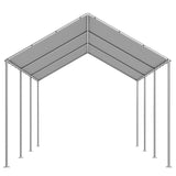 Carport Replacement Canopy, 6 x 3 m Potable Garage Tent Top Tarp, UV-Resistant & Waterproof Car Shelter Tarp, Heavy Duty Car Port Cover with Ball Buggees, Grey, Frame Not Included - Extra Image