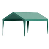 VEVOR Carport Replacement Canopy, 6 x 3 m Potable Garage Tent Top Tarp, UV-Resistant & Waterproof Car Shelter Tarp, Heavy Duty Car Port Cover with Ball Buggees, Dark Green, Frame Not Included - Extra Image