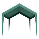 VEVOR Carport Replacement Canopy, 6 x 3 m Potable Garage Tent Top Tarp, UV-Resistant & Waterproof Car Shelter Tarp, Heavy Duty Car Port Cover with Ball Buggees, Dark Green, Frame Not Included - Extra Image