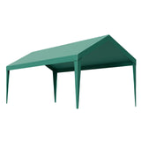 VEVOR Carport Replacement Canopy, 6 x 3 m Potable Garage Tent Top Tarp, UV-Resistant & Waterproof Car Shelter Tarp, Heavy Duty Car Port Cover with Ball Buggees, Dark Green, Frame Not Included - Extra Image