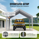 VEVOR Carport Replacement Canopy Cover 12 x 20 ft, Garage Top Tent Shelter Tarp Heavy-Duty Waterproof & UV Protected, Easy Installation with Ball