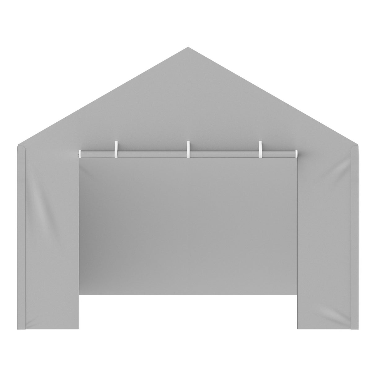 Carport Replacement Canopy Cover Side Wall 6 x 3.6 m, Garage Tent Shelter Tarp Heavy-Duty Waterproof & UV Protected, Easy Installation with Ball Bungees,Grey (Top and Frame Not Included)