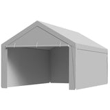 VEVOR Carport Replacement Canopy, 6x 3.6 m Potable Garage Tent Top Tarp with Sidewalls, UV-Resistant & Waterproof, Heavy Duty Car Shelter Tarp with Ball Buggees, Grey, Frame Not Included - Extra Image