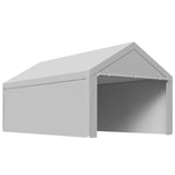 VEVOR Carport Replacement Canopy, 6x 3.6 m Potable Garage Tent Top Tarp with Sidewalls, UV-Resistant & Waterproof, Heavy Duty Car Shelter Tarp with Ball Buggees, Grey, Frame Not Included - Extra Image