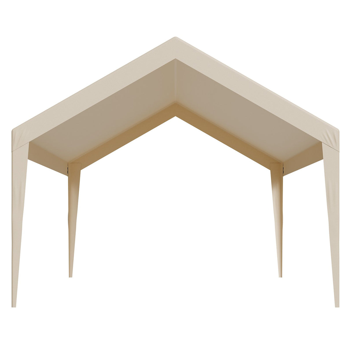Carport Replacement Canopy, 6 x 3.6 m Potable Garage Tent Top Tarp, UV-Resistant & Waterproof Car Shelter Tarp, Heavy Duty Car Port Cover with Ball Buggees, Beige, Frame Not Included