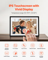 VEVOR 260 mm Digital Picture Frame 32GB IPS Touchscreen Wi-Fi Photo Frame - Top-Down View