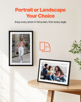VEVOR 260 mm Digital Picture Frame 32GB Touchscreen 2-Pack Wi-Fi Photo Frames