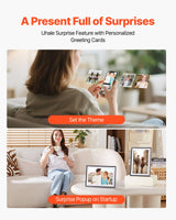 VEVOR 260 mm Digital Picture Frame 32GB Touchscreen 2-Pack Wi-Fi Photo Frames - Rear View