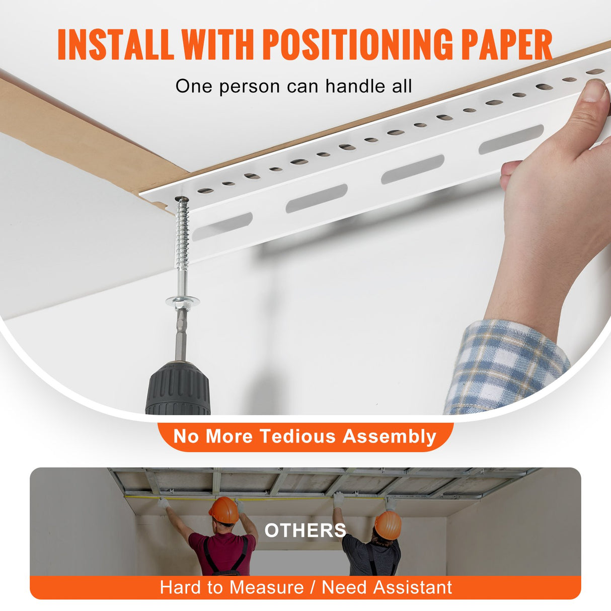 VEVOR Overhead Garage Storage Rack, 91.44x243.84cm Garage Ceiling Storage Racks, Heavy Duty Adjustable Cold Rolled Steel Racks for Garage Storage,
