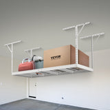 VEVOR Overhead Garage Storage Rack, 91.44x243.84cm Garage Ceiling Storage Racks, Heavy Duty Adjustable Cold Rolled Steel Racks for Garage Storage,