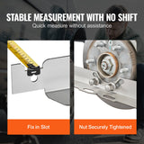 VEVOR Wheel Alignment Tool, 2-Pack Toe Alignment Toe Plates, Stainless Steel Wheel Alignment Tool Plate, Toe Angle Accurate Measurement, Includes 2 Measuring Tapes & Conversion Chart - Top-Down View