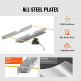 VEVOR Wheel Alignment Tool, 2-Pack Toe Alignment Toe Plates, Stainless Steel Wheel Alignment Tool Plate, Toe Angle Accurate Measurement, Includes 2 Measuring Tapes & Conversion Chart - 45-Degree Angle