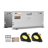 VEVOR Wheel Alignment Tool, 2-Pack Alignment Tool Toe Plates, Stainless Steel Toe Angle Measurement Tool Plate, 4 Alignment Rods and Magnetic Slots,