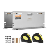 VEVOR Wheel Alignment Tool, 2-Pack Alignment Tool Toe Plates, Stainless Steel Toe Angle Measurement Tool Plate, 4 Alignment Rods and Magnetic Slots, Includes Measuring Tapes & Conversion Chart - Extra Image