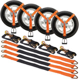 VEVOR Ratchet Tie Down Straps Kit, 5.08" x 304.8" Tire Straps, 2500kgs Working Load, 11023 LBS Breaking Strength, Car Tie Down Straps with Snap Hooks