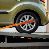 VEVOR Ratchet Tie Down Straps Kit, 5.08" x 304.8" Tire Straps, 2500kgs Working Load, 11023 LBS Breaking Strength, Car Tie Down Straps with Snap Hooks