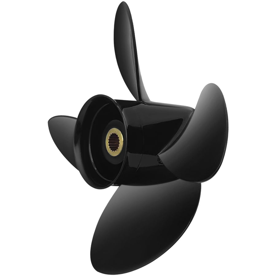 Outboard Propeller, Replace for OEM 3587522, 4-Blade 14 1/4\" x 19\" Pitch Aluminium Boat Propeller, Compatible with Volvo Penta SX Drive All Models, with 19 Tooth Splines, RH