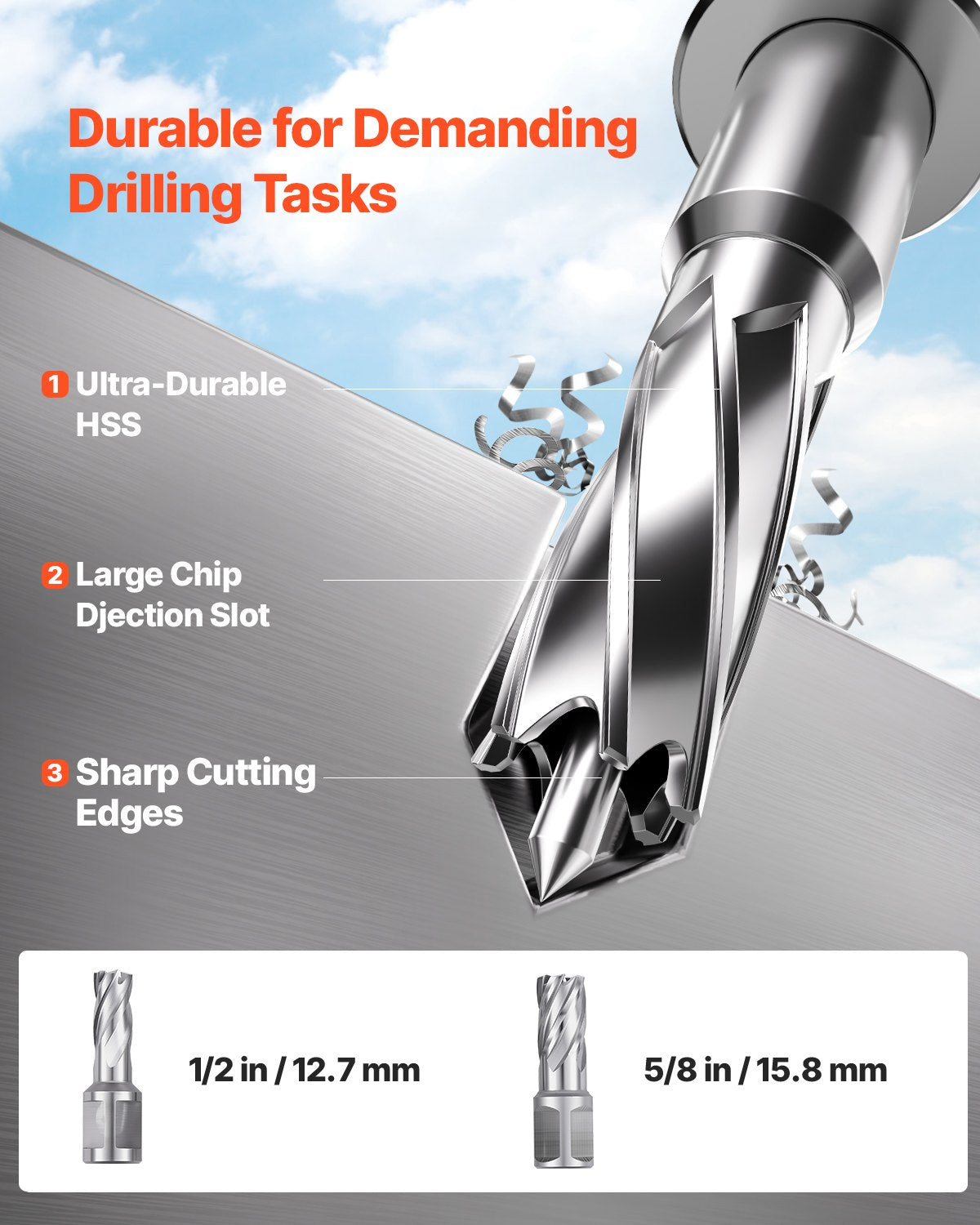 Magnetic Drill 1200W 2810 lbf Mag Drill Press 1.6 in Boring Diameter Yellow