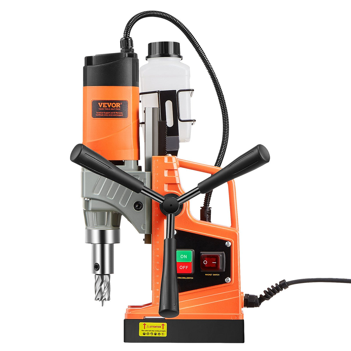 VEVOR Magnetic Drill 1450W 12500N Portable Mag Drill Press 850RPM