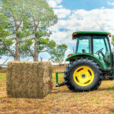 VEVOR Hay Spear 32" Bale Spear 1350 lbs Capacity, Bale Spike Quick Attach Square Hay Bale Spears 1.4" Wide, Red Coated Bale Forks, Bale Hay Spike with