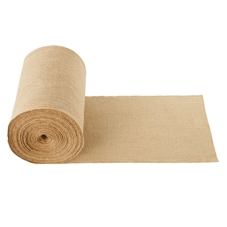 Burlap Fabric Roll, 355 mm x 45.7 m & 50 x 50 Density Wide Natural Burlap Fabric Rolls, Jute Fabric Burlap Tree Wrap Roll, for Decor, Crafts, Wedding, Gardening, Plant & Tree Winter Covering