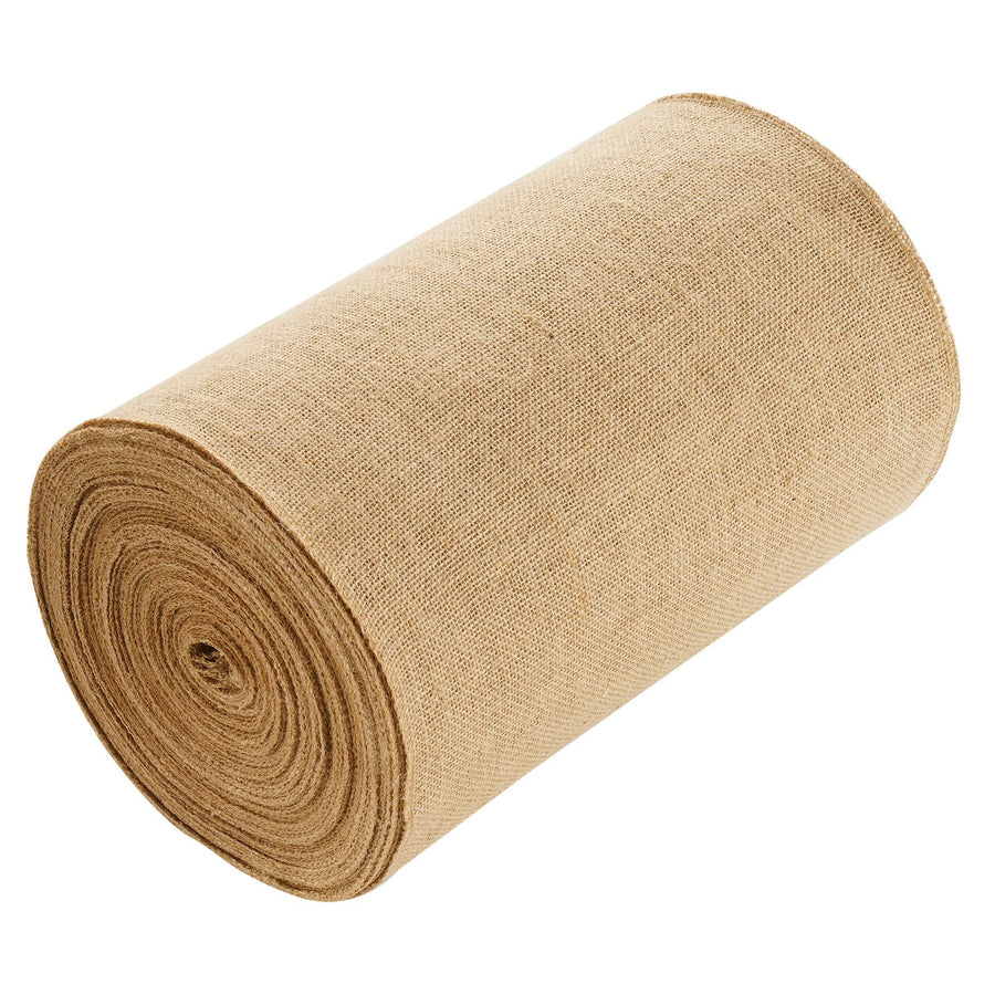 Burlap Fabric Roll, 355 mm x 45.7 m & 50 x 50 Density Wide Natural Burlap Fabric Rolls, Jute Fabric Burlap Tree Wrap Roll, for Decor, Crafts, Wedding, Gardening, Plant & Tree Winter Covering