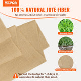 VEVOR Burlap Fabric Roll Burlap Tree Wrap 914 mm x 45.7 m for Crafts & Plants - Front View