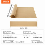 VEVOR Burlap Fabric Roll Burlap Tree Wrap 1016 mm x 45.7 m for Crafts & Plants - Close-Up Angle