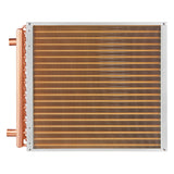 VEVOR 20"x 20" Heat Exchanger Water to Air 3-Row 3/8" Copper Ports 242 Fins