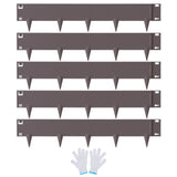 VEVOR Steel Landscape Edging, 5-pack Steel Garden Edging Borders, 39" L x 5" H Strips, Hammer-in Edging Border, Bendable Metal Landscape Edging for