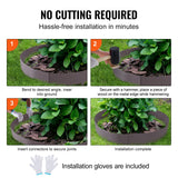 VEVOR Steel Landscape Edging, 5-pack Steel Garden Edging Borders, 39