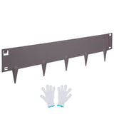 VEVOR Steel Landscape Edging, 5-pack Steel Garden Edging Borders, 39" L x 5" H Strips, Hammer-in Edging Border, Bendable Metal Landscape Edging for