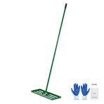 Lawn Leveling Rake, 30"x10" Level Lawn Tool, Heavy-duty Lawn Leveler with 78" Steel Extended Handle, Yard