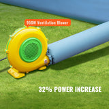 VEVOR Inflatable Spray Booth Car Paint Tent 13x10x9ft Filter System Blower 950W - Side View