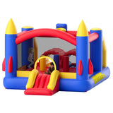 VEVOR Inflatable Bounce House, Outdoor High Quality Playhouse Trampoline, Jumping Bouncer with Blower, Slide, and Storage Bag, Family Backyard Bouncy Castle, for Kid Ages 3_8 Years, 4.0x2.4x2.4m