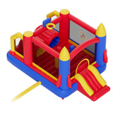 VEVOR Inflatable Bounce House, Outdoor High Quality Playhouse Trampoline, Jumping Bouncer with Blower, Slide, and Storage Bag, Family Backyard Bouncy