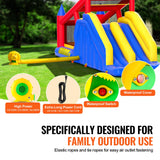 VEVOR Inflatable Bounce House, Outdoor High Quality Playhouse Trampoline, Jumping Bouncer with Blower, Slide, and Storage Bag, Family Backyard Bouncy - 45-Degree Angle