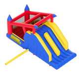 VEVOR Inflatable Bounce House, Outdoor High Quality Playhouse Trampoline, Jumping Bouncer with Blower, Slide, and Storage Bag, Family Backyard Bouncy