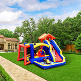 VEVOR Inflatable Bounce House, Outdoor High Quality Playhouse Trampoline, Jumping Bouncer with Blower, Slide, and Storage Bag, Family Backyard Bouncy