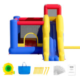 VEVOR Inflatable Bounce House, Outdoor High Quality Playhouse Trampoline, Jumping Bouncer with Blower, Slide, and Storage Bag, Family Backyard Bouncy Castle, for Kid Ages 3_8 Years, 3.4x2.6x2.3m - Extra Image